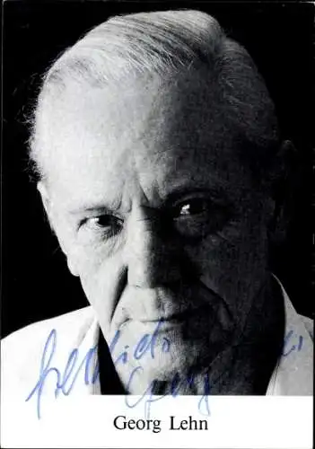 Ak Schauspieler Georg Lehn, Portrait, Autogramm