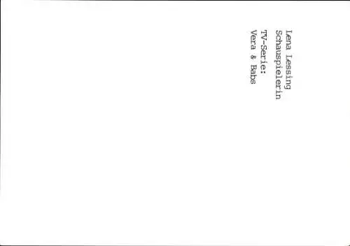 Ak Schauspielerin Lena Lessing, Portrait, Autogramm