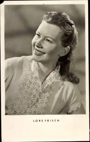 Ak Schauspielerin Lore Frisch, Portrait, Autogramm