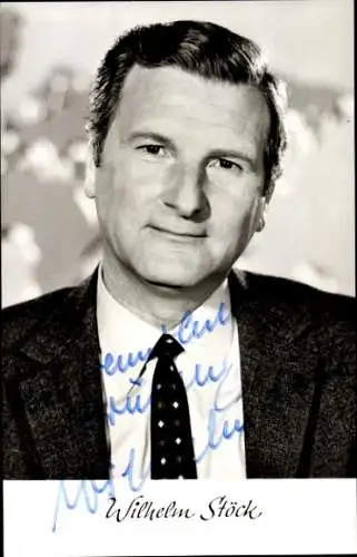 Ak Journalist Wilhelm Stöck, Portrait, Autogramm, Krawatte