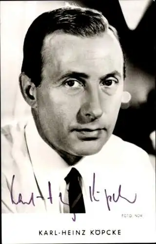 Foto Schauspieler Karl-Heinz Köpcke, Portrait, Autogramm
