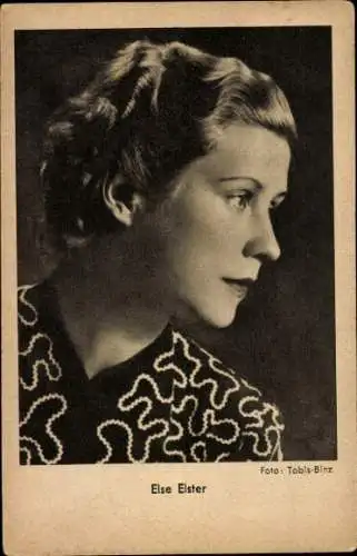 Ak Schauspielerin Else Elster, Portrait, Autogramm