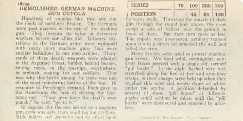 Stereo Foto Demolished German machine gun cupola