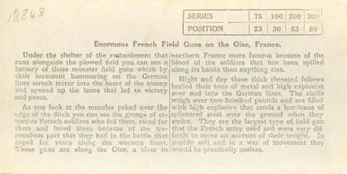 Stereo Foto French Field Guns on the Oise