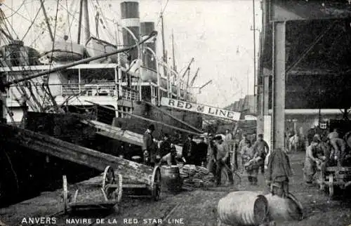 Ak Antwerpen Antwerp Flandern, Schiff der Red Star Line