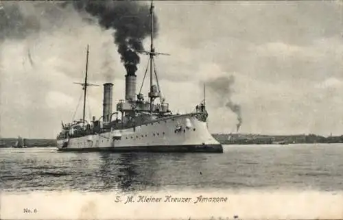 Ak Deutsches Kriegsschiff, S.M. Kleiner Kreuzer Amazone, Kaiserliche Marine