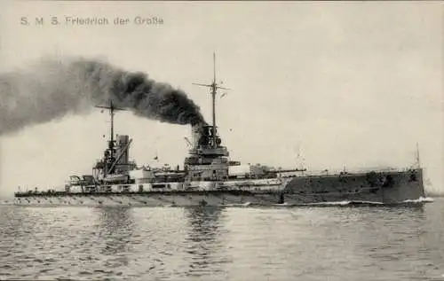 Ak Deutsches Kriegsschiff, SMS Friedrich der Große, Schlachtkreuzer, Kaiserliche Marine