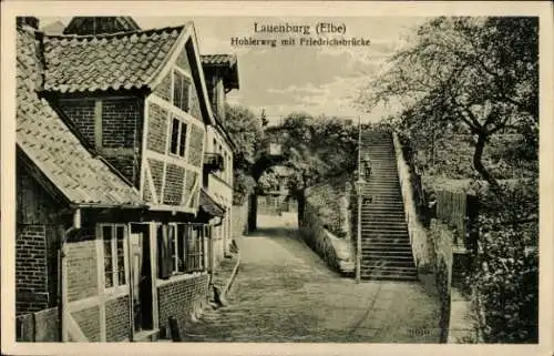 Ak Lauenburg Elbe, Hohlerweg, Friedrichsbrücke