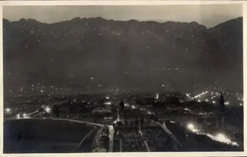 Foto Ak Innsbruck in Tirol, Sonnwendfeuer 1925, Panorama