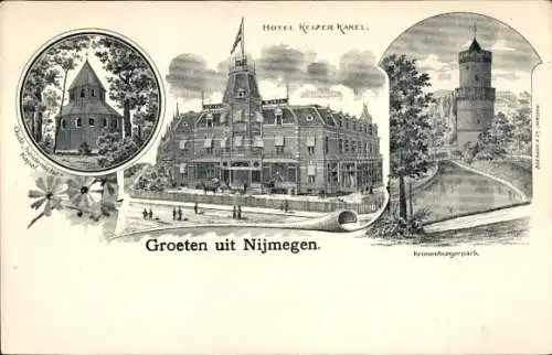 Ak Nijmegen-Gelderland, Hotel Keizer Karel, Kronenburger Park, Kapelle