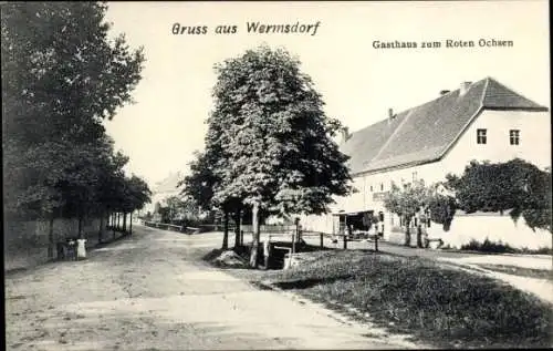 Ak Wermsdorf in Sachsen, Gasthaus zum Roten Ochsen