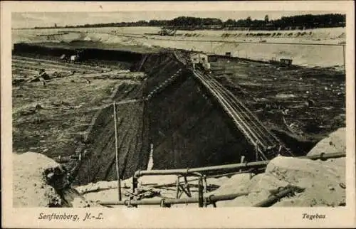 Ak Senftenberg in der Niederlausitz, Tagebau