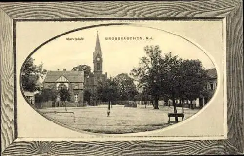 Passepartout Ak Großräschen in der Niederlausitz, Marktplatz