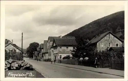 Foto Ak Köppelsdorf Sonneberg in Thüringen, Straßenpartie