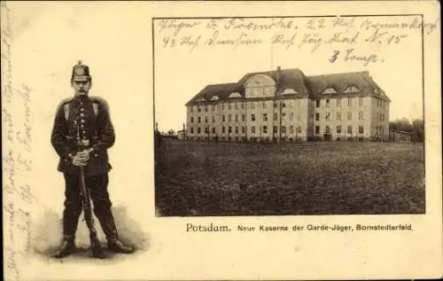 Ak Bornstedt Potsdam, Neue Kaserne der Garde-Jäger, Bornstedter Feld