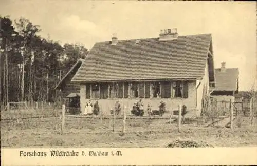 Ak Melchow in der Mark, Forsthaus Wildtränke