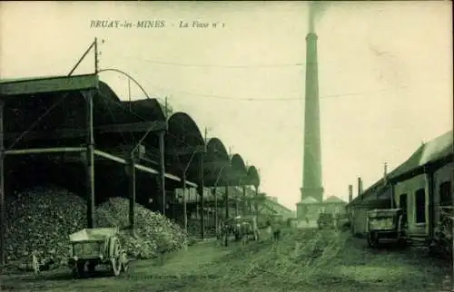 Ak Bruay Pas de Calais, Mines, La Fosse Nr. 1