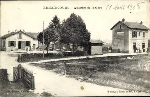 Ak Rehaincourt Vosges, Bezirk Gare