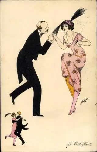 Künstler Ak Tanzpaar, Tanzende Menschen, Tanz