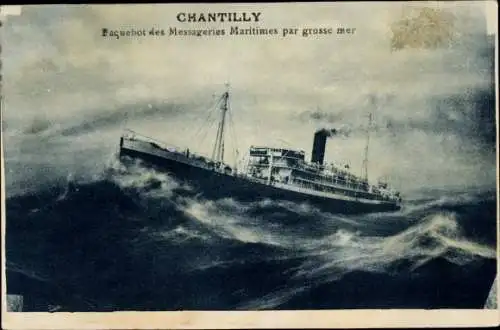 Ak Dampfer Chantilly, Messageries Maritimes, MM