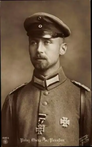 Ak Prinz Oscar von Preußen, NPG 4948 a, Uniform, Eisernes Kreuz