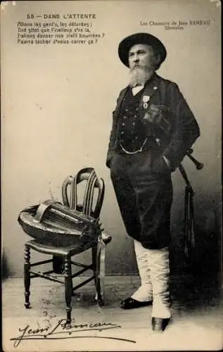 Ak Les Chansons de Jean Rameau illustrees, dans l'Attente