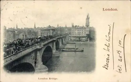 Ak London City England, London-Bridge