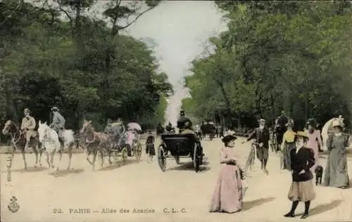 Ak Paris 17. Jahrhundert, Allee des Acacias