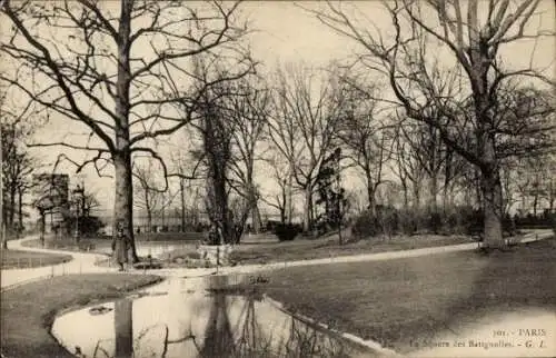 Ak Paris 17. Jahrhundert, Square des Batignolles