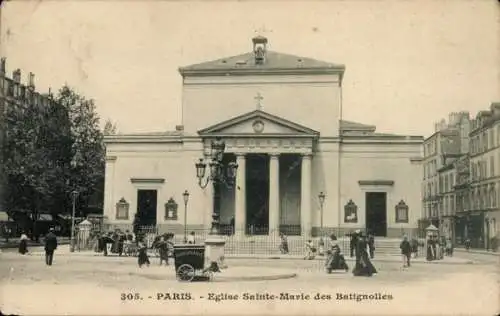 Ak Paris 17. Jahrhundert, Kirche Sainte-Marie des Batignolles