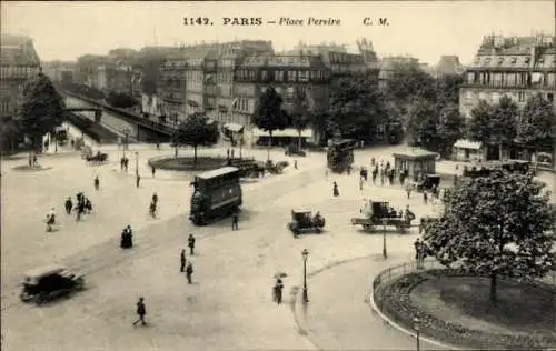 Ak Paris 17., Place Pereire