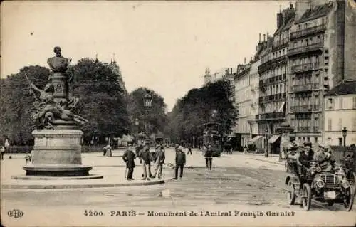 Ak Paris XV Vaugirard, Denkmal von Admiral Francis Garnier