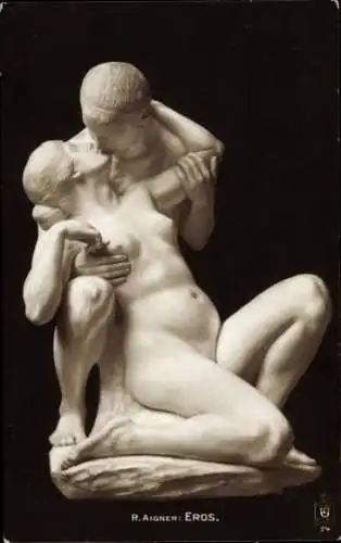 Ak Plastik von R. Aigner, Eros, Friedrich O. Wolter 24