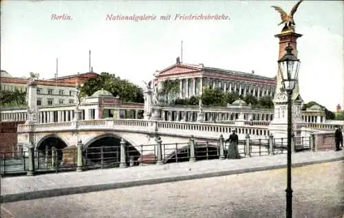 Ak Berlin Mitte, Nationalgalerie, Friedrichsbrücke
