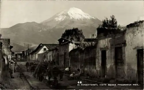 Ak Mexiko, El Popocatepetl visto desde Amecameca