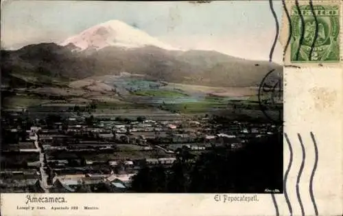 Ak Amecameca México, El Popocatepetl