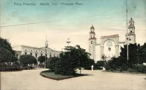Ak Merida Mexiko, Hauptplatz