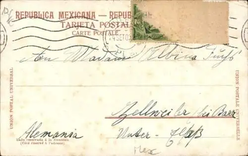 Ak Mexiko, Frau in der Küche, Töpfe, Herd