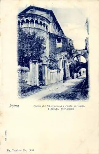Ak Roma Rom Lazio, Chiesa dei SS. Giovanni e Paolo, sut Celia. L'Abside. (XII secolo)