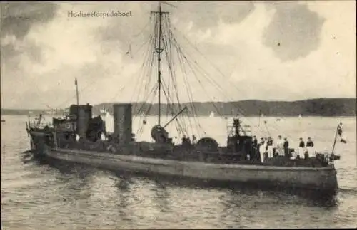 Ak Deutsches Kriegsschiff, Hochseetorpedoboot, Kaiserliche Marine