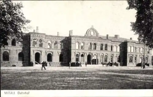 Ak Jelgava Mitau Lettland, Bahnhof