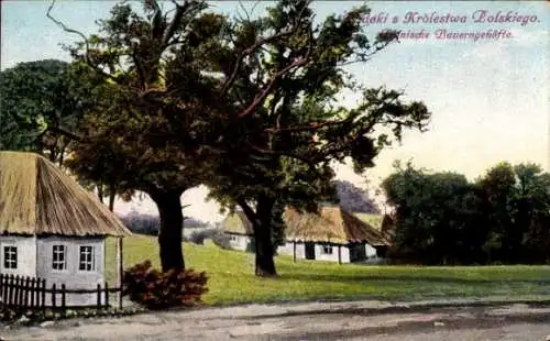 Ak Polen, Bauerngehöfte