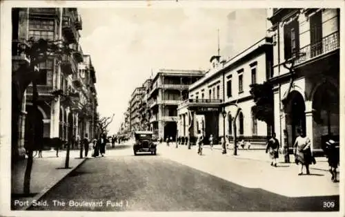 Ak Port Said Ägypten, The Boulevard Fouad I.