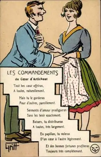 Künstler Ak Griff, Die Gebote des Artischockenherzens