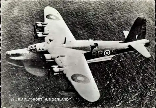 Ak Britisches Militärflugzeug, Short Sunderland