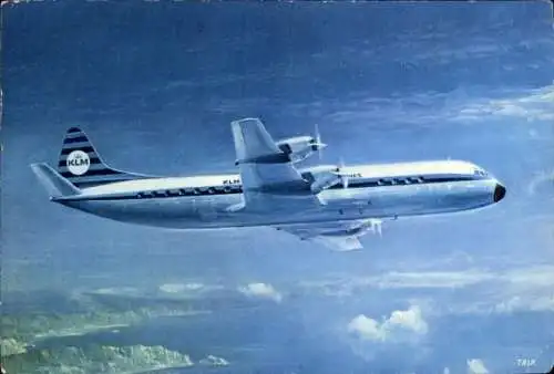 Ak Niederländisches Passagierflugzeug, KLM, Lockheed Prop Jet Electra II