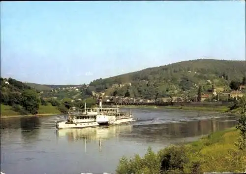 Ak Dresden Sachsen, Oberdeckdampfer Weltfrieden, Elbe, Weiße Flotte