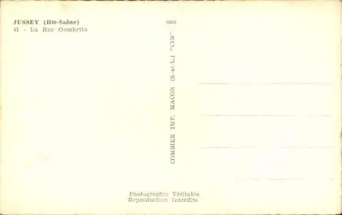 Ak Jussey Haute Saône, Rue Gambetta