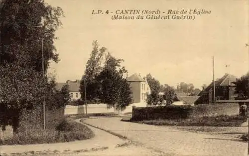 Ak Cantin Nord, Rue de l'Eglise, Maison du General Guerin