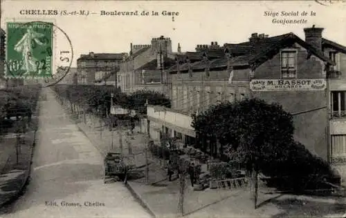 Ak Chelles Seine et Marne, Boulevard de la Gare